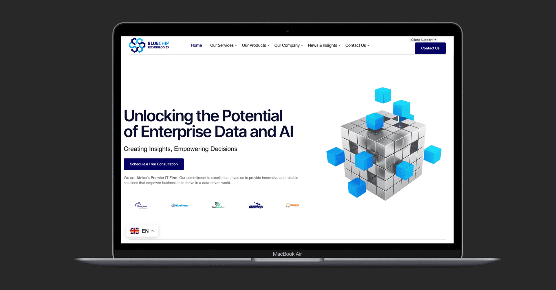 Bluechip Technologies Website Redesign