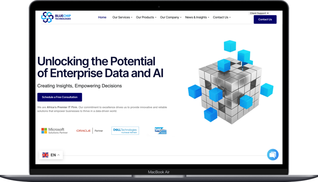Company Website Design For Bluechip Technologies